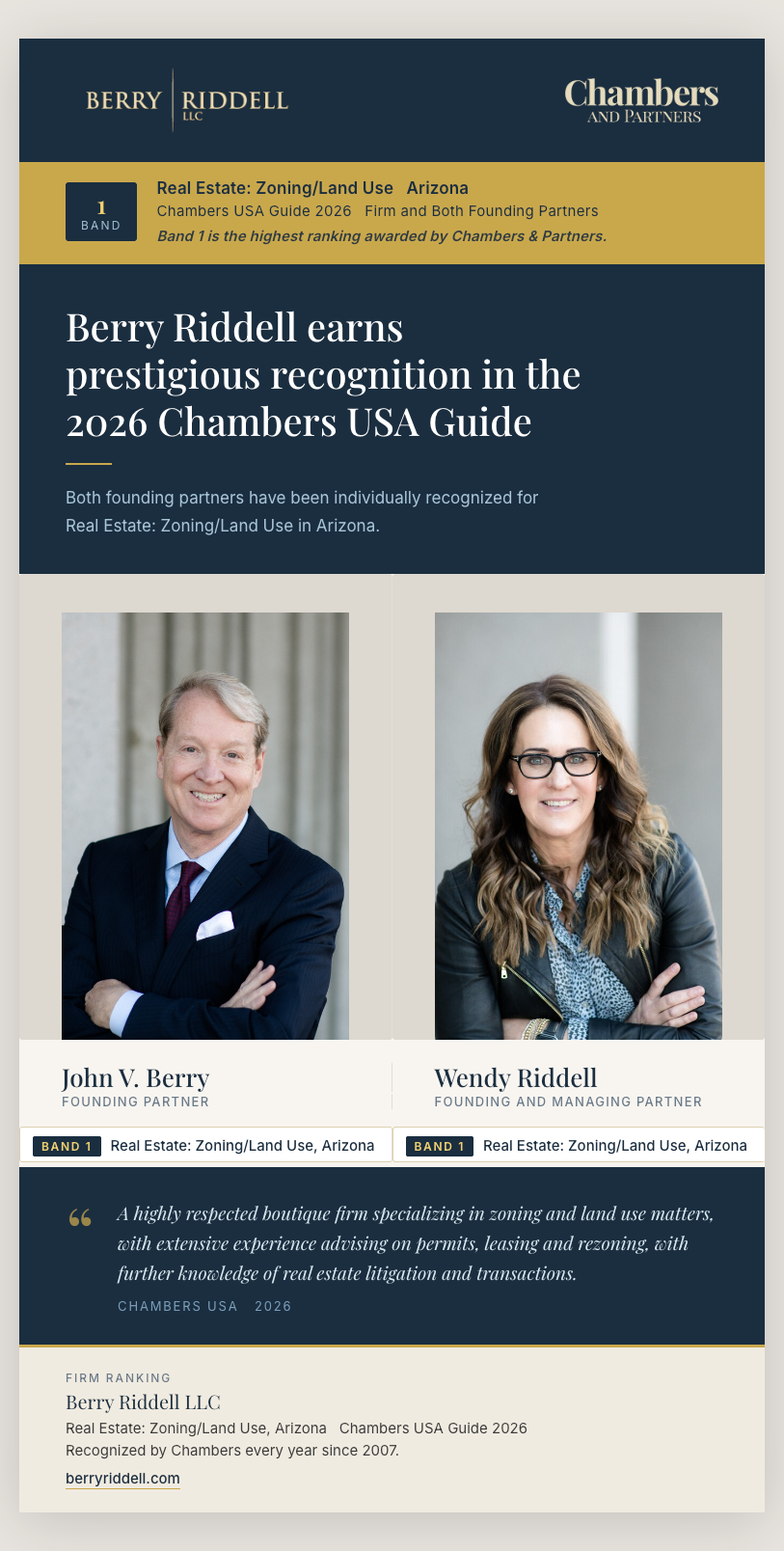 Berry Riddell Chambers 2026 award